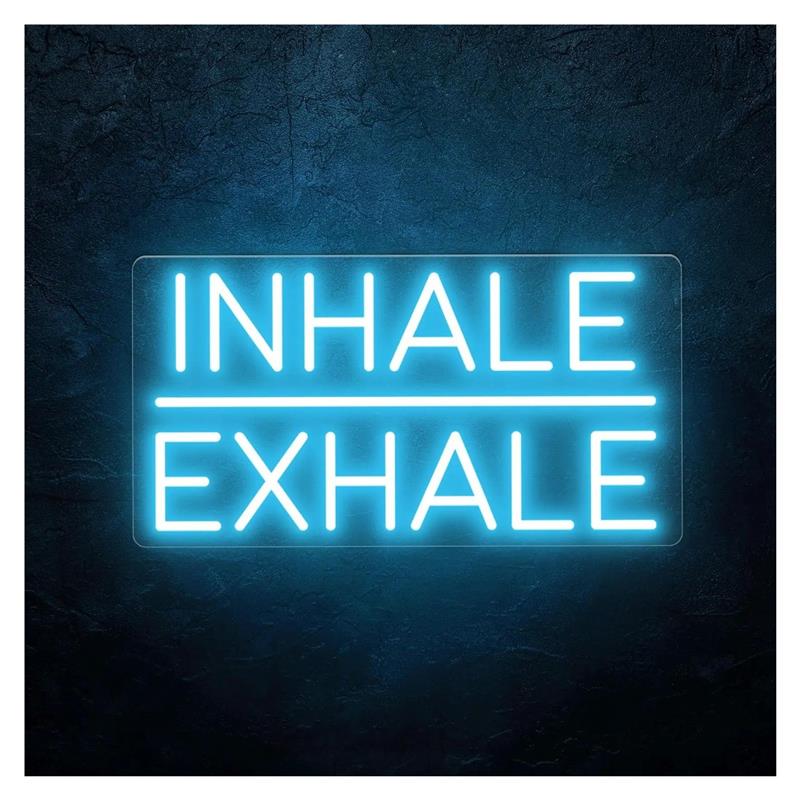 Inhale Exhale Neon Sign Light  - огляд і ціна Yoga Fitness Wallpaper