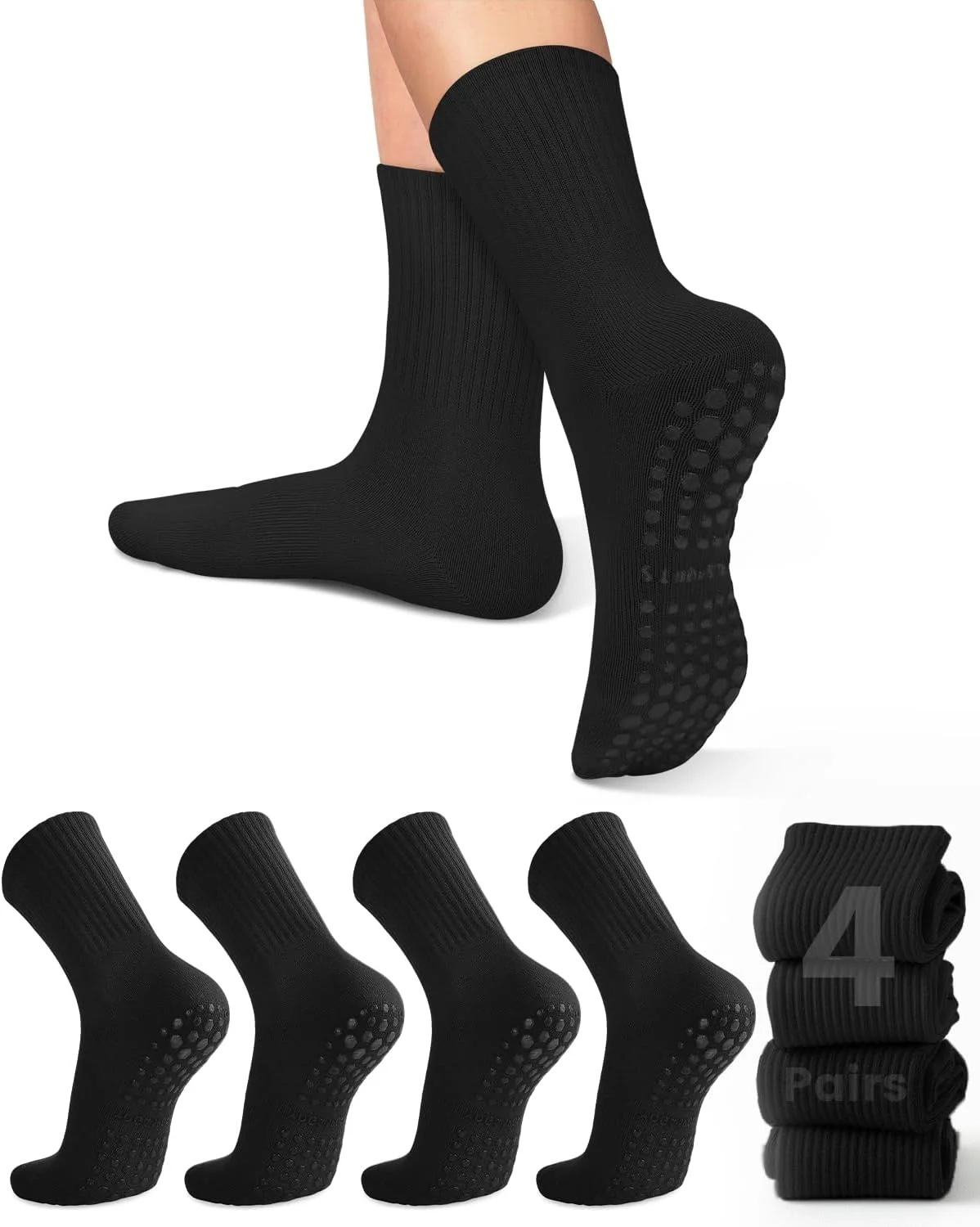 4 pairs of women's yoga socks, - огляд і ціна Yoga & Fitness Center